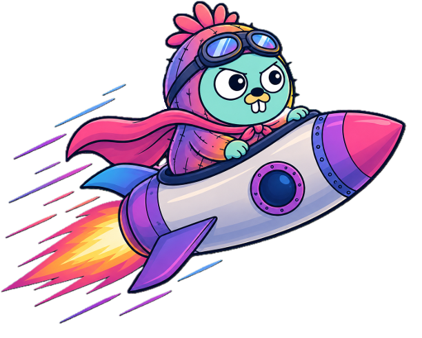 Illustration of the Go gopher riding a rocket