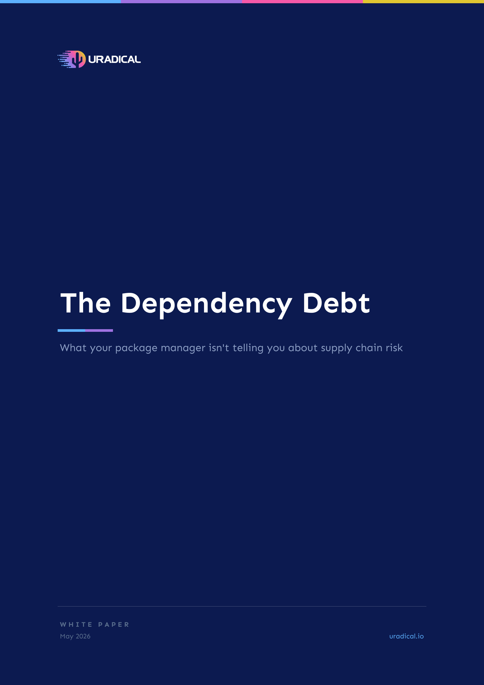The Dependency Debt — white paper cover